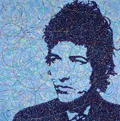 Zimmerman by Jim Dowie - Original Painting on Box Canvas sized 35x35 inches. Available from Whitewall Galleries